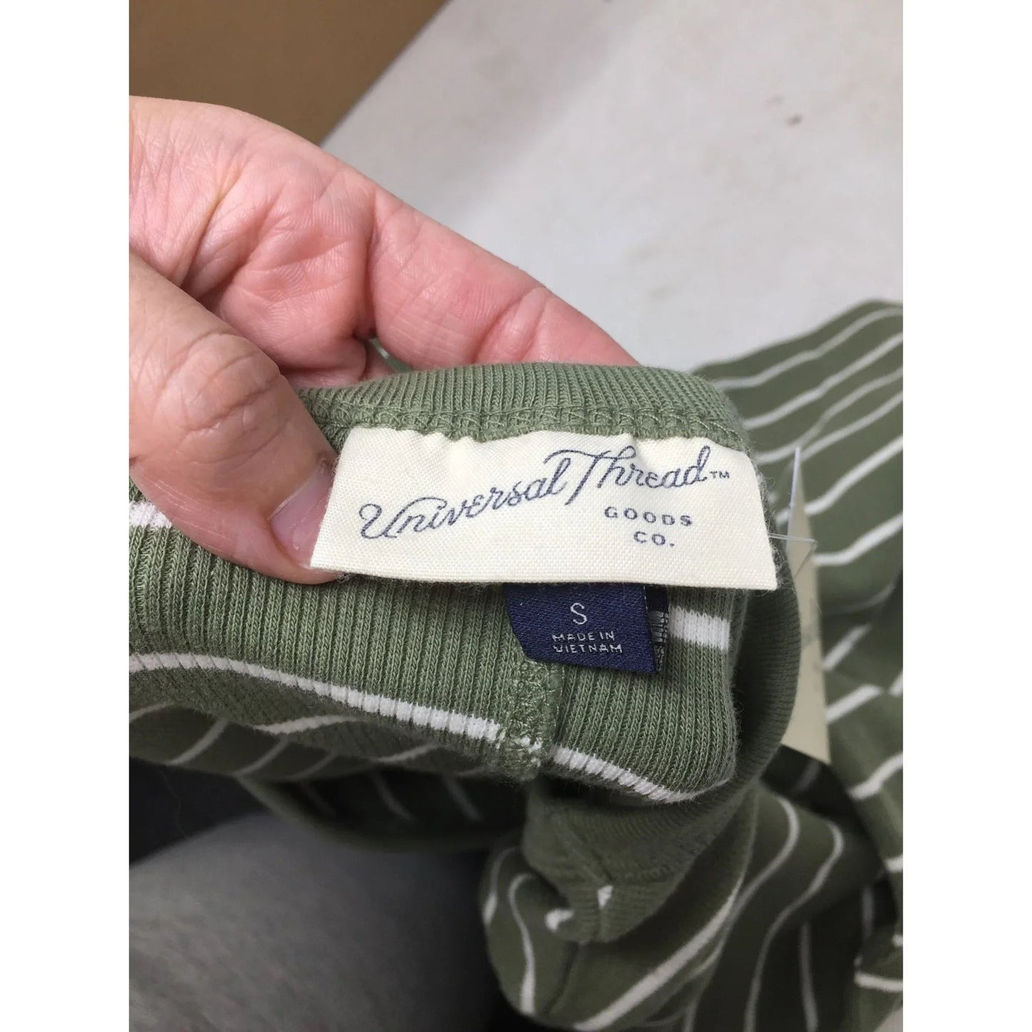 Women's Universal Thread Green and White Striped Long Sleeve Shirt (NWT) - A+ Stuff - Shirts & Tops - A+ Stuff