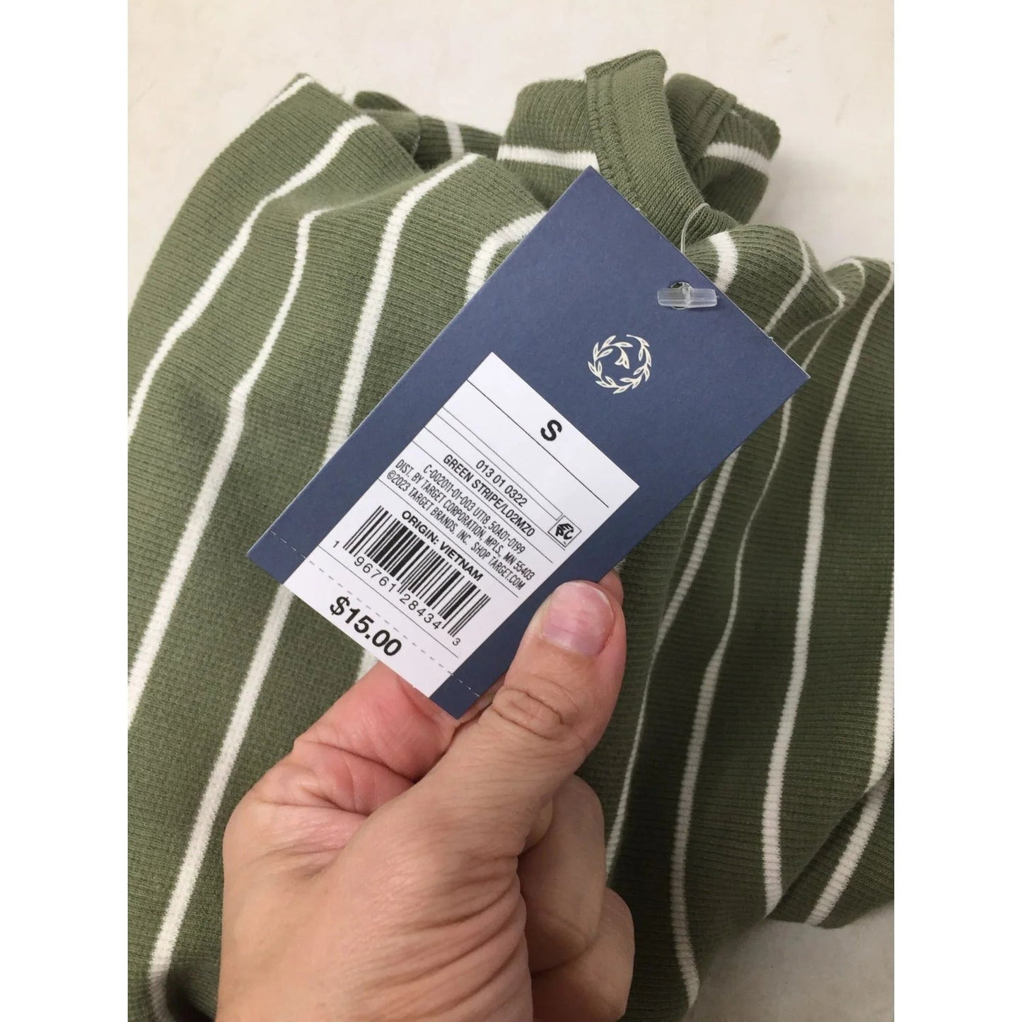 Women's Universal Thread Green and White Striped Long Sleeve Shirt (NWT) - A+ Stuff - Shirts & Tops - A+ Stuff
