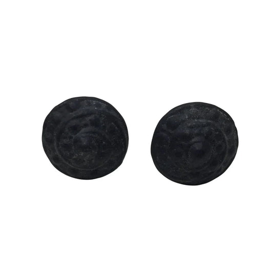 Women's Vintage Black and Silver Tone Screw Back Earrings - A+ Stuff - Earrings - A+ Stuff
