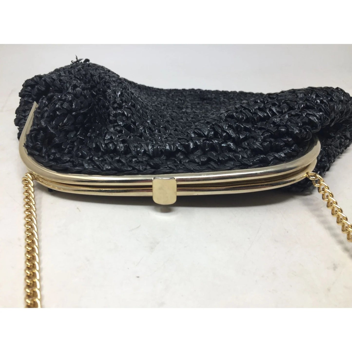 Women's Vintage Black Mesh Purse with Gold tone Strap - A+ Stuff - Bag - A+ Stuff