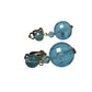 Women's Vintage Blue and Gold Tone Beaded Dangle Earrings - A+ Stuff - Earrings - A+ Stuff