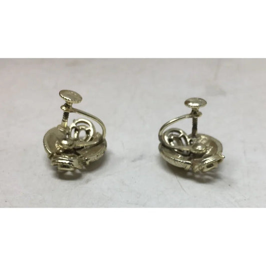 Women's Vintage Coro Gold Tone Screw Back earrings - A+ Stuff - Earrings - A+ Stuff