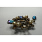 Women's Vintage Gold Tone Brooch Pin with Gems and Faux Pearls - A+ Stuff - Brooch - A+ Stuff