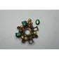 Women's Vintage Gold Tone Brooch Pin with Gems and Faux Pearls - A+ Stuff - Brooch - A+ Stuff