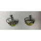 Women's Vintage Green and Silver Tone Stud Earrings with Rhinestones - A+ Stuff - Earrings - A+ Stuff