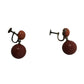 Women's Vintage Orange and Gold Tone Dangle Screw Back Earrings - A+ Stuff - Earrings - A+ Stuff