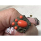 Women's Vintage Orange and Gold Tone Screw Back Earrings - A+ Stuff - Earrings - A+ Stuff