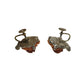 Women's Vintage Rose Flower Orange and Gold Tone Screw Back Earrings - A+ Stuff - Earrings - A+ Stuff
