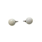 Women's Vintage Round Plastic White and Gold Tone clip on Earrings - A+ Stuff - Earrings - A+ Stuff