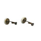 Women's Vintage Round Plastic White and Gold Tone clip on Earrings - A+ Stuff - Earrings - A+ Stuff