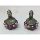 Women's Vintage Round Purple, Pink and Gold Tone Beaded Cluster clip on Earrings - A+ Stuff - Earrings - A+ Stuff