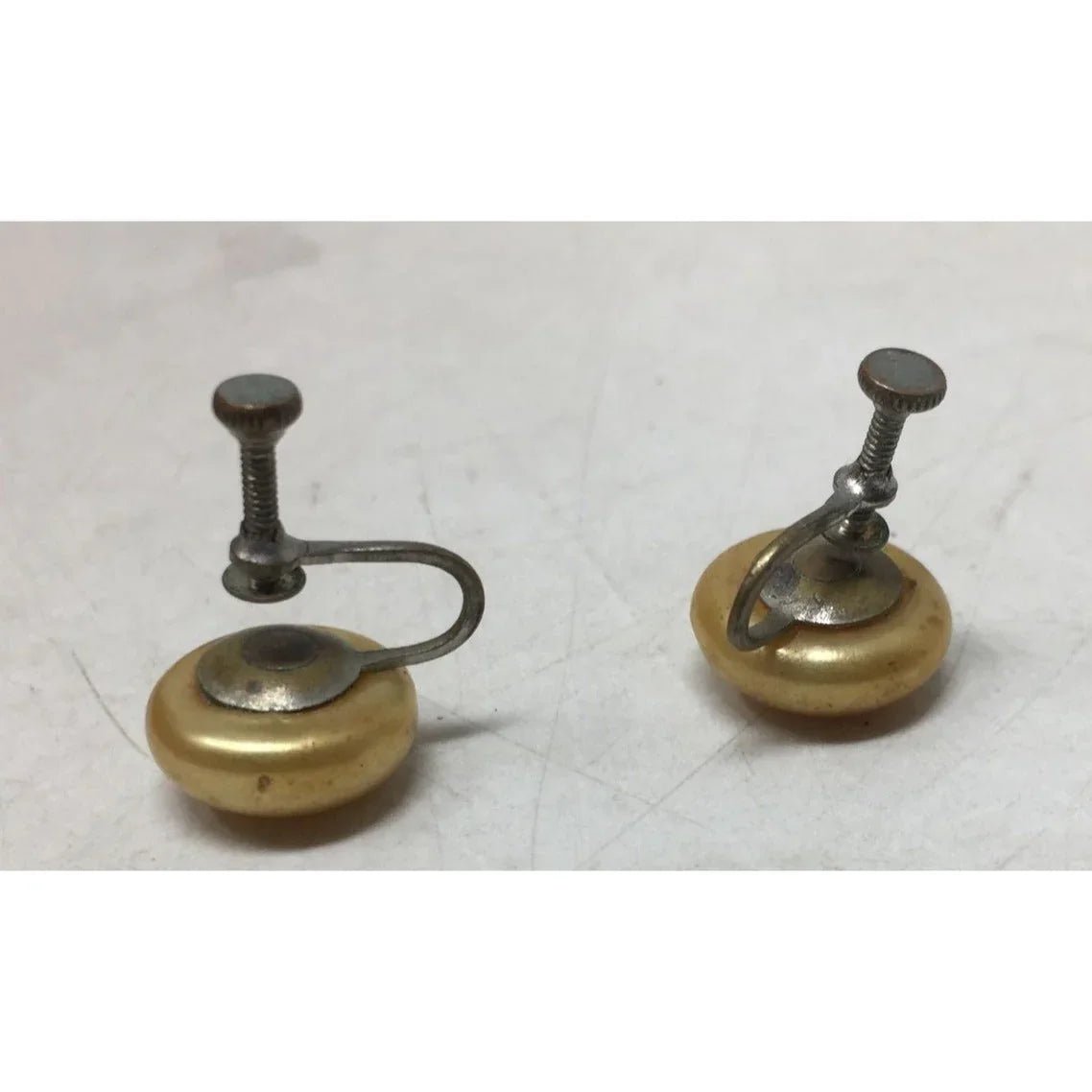 Women's Vintage Silver and Gold Tone Screw Back Earrings - A+ Stuff - Earrings - A+ Stuff