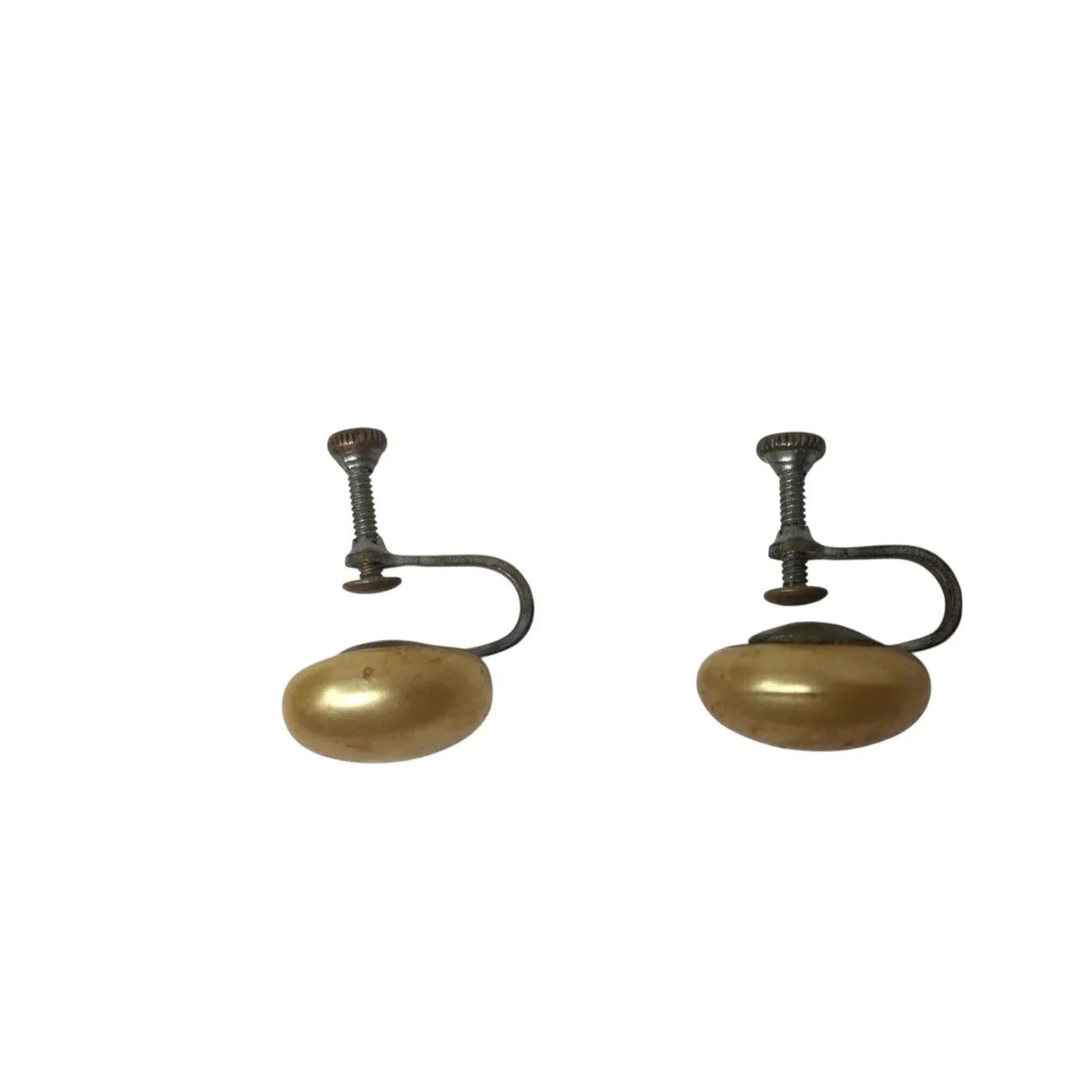 Women's Vintage Silver and Gold Tone Screw Back Earrings - A+ Stuff - Earrings - A+ Stuff