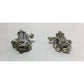 Women's Vintage Silver Tone Clip On Earrings with Rhinestones/Gemstones - A+ Stuff - Earrings - A+ Stuff