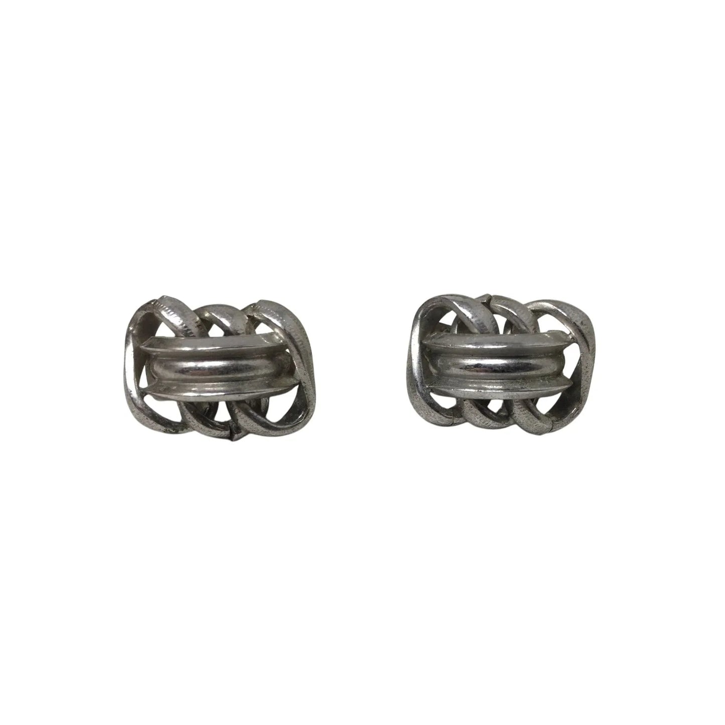 Women's Vintage ''Sperry'' Silver Tone Clip on Earrings - sperry - Earrings - A+ Stuff