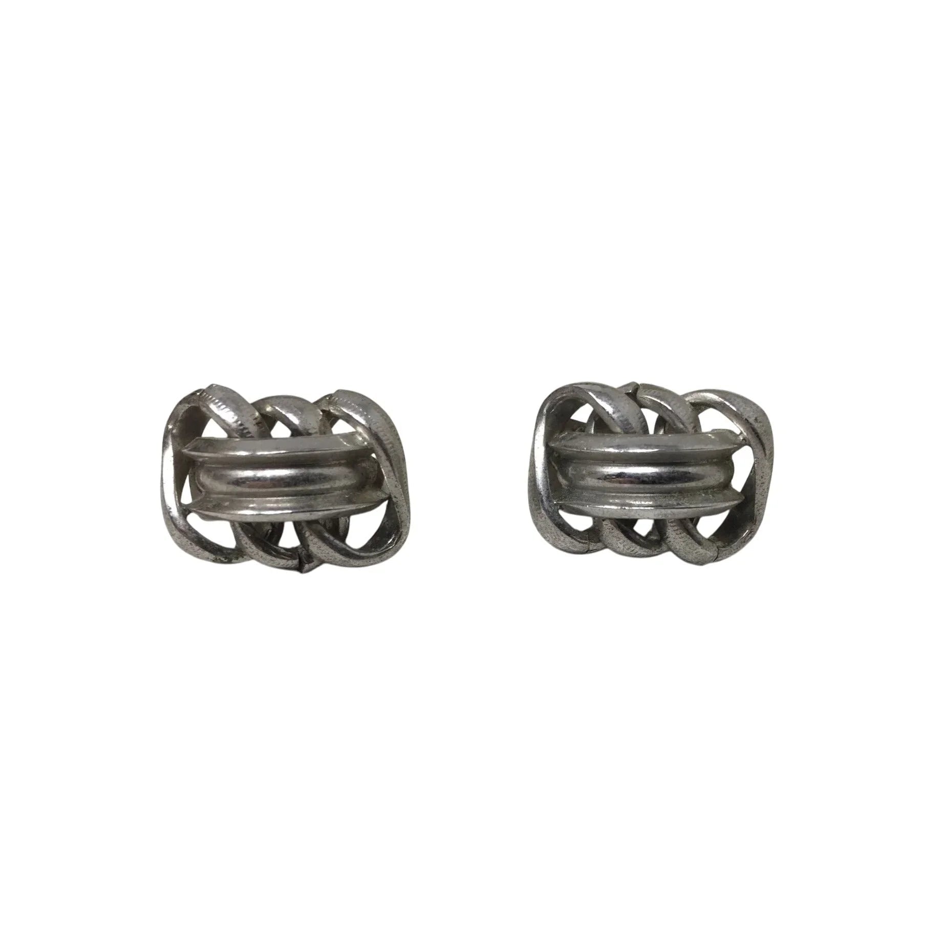 Women's Vintage ''Sperry'' Silver Tone Clip on Earrings - sperry - Earrings - A+ Stuff