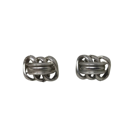 Women's Vintage ''Sperry'' Silver Tone Clip on Earrings - sperry - Earrings - A+ Stuff