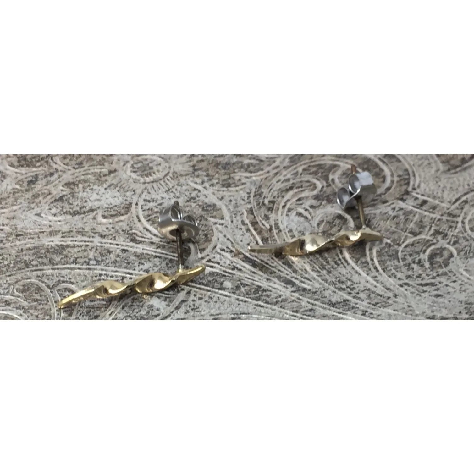 Women's Vintage Twisted Gold Tone Earrings with backs - A+ Stuff - Earrings - A+ Stuff