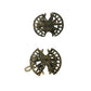 Women's Vintage White Beaded Gold Tone Pins with Floral Leafy Pattern - A+ Stuff - pin - A+ Stuff