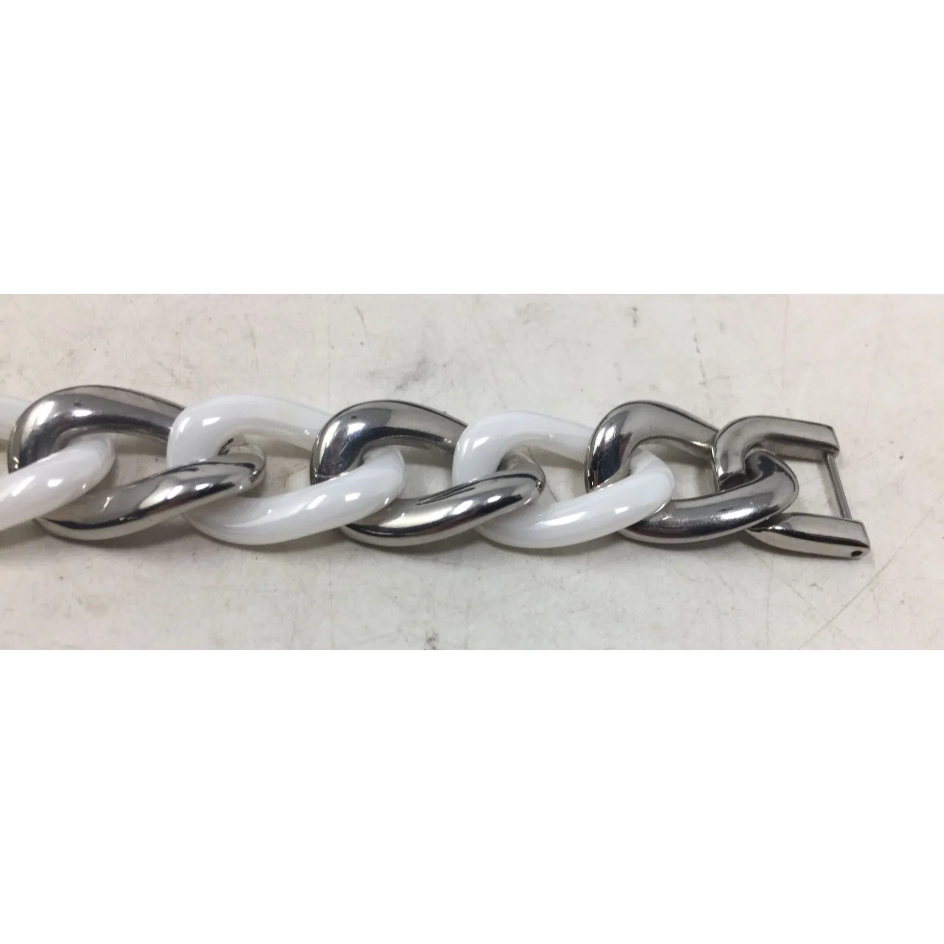 Women's White and Silver Chunky Link Bracelet - A+ Stuff - Bracelet - A+ Stuff