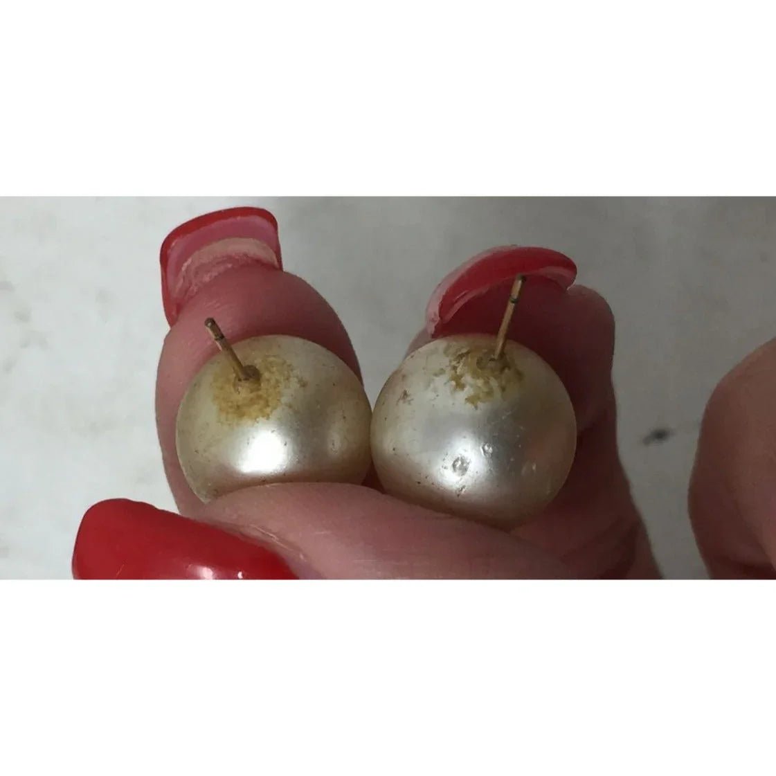 Women's White Faux Pearl Earrings - A+ Stuff - Earrings - A+ Stuff