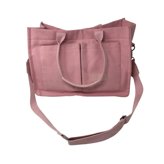 Women's ZHMO Pink Canvas Tote bag - ZHMO - Bag - A+ Stuff