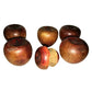Wooden Apples in Terra Cotta Basket Table Decor - Hand Carved. 6 Apples in All - 1 Eaten - Unbranded - Home Decor - A+ Stuff