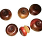 Wooden Apples in Terra Cotta Basket Table Decor - Hand Carved. 6 Apples in All - 1 Eaten - Unbranded - Home Decor - A+ Stuff