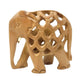 Wooden Hand Carved Elephant - with Baby in Lattice Work Stomach - Unbranded - A+ Stuff