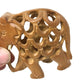 Wooden Hand Carved Elephant - with Baby in Lattice Work Stomach - Unbranded - A+ Stuff