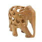 Wooden Hand Carved Elephant - with Baby in Lattice Work Stomach - Unbranded - A+ Stuff