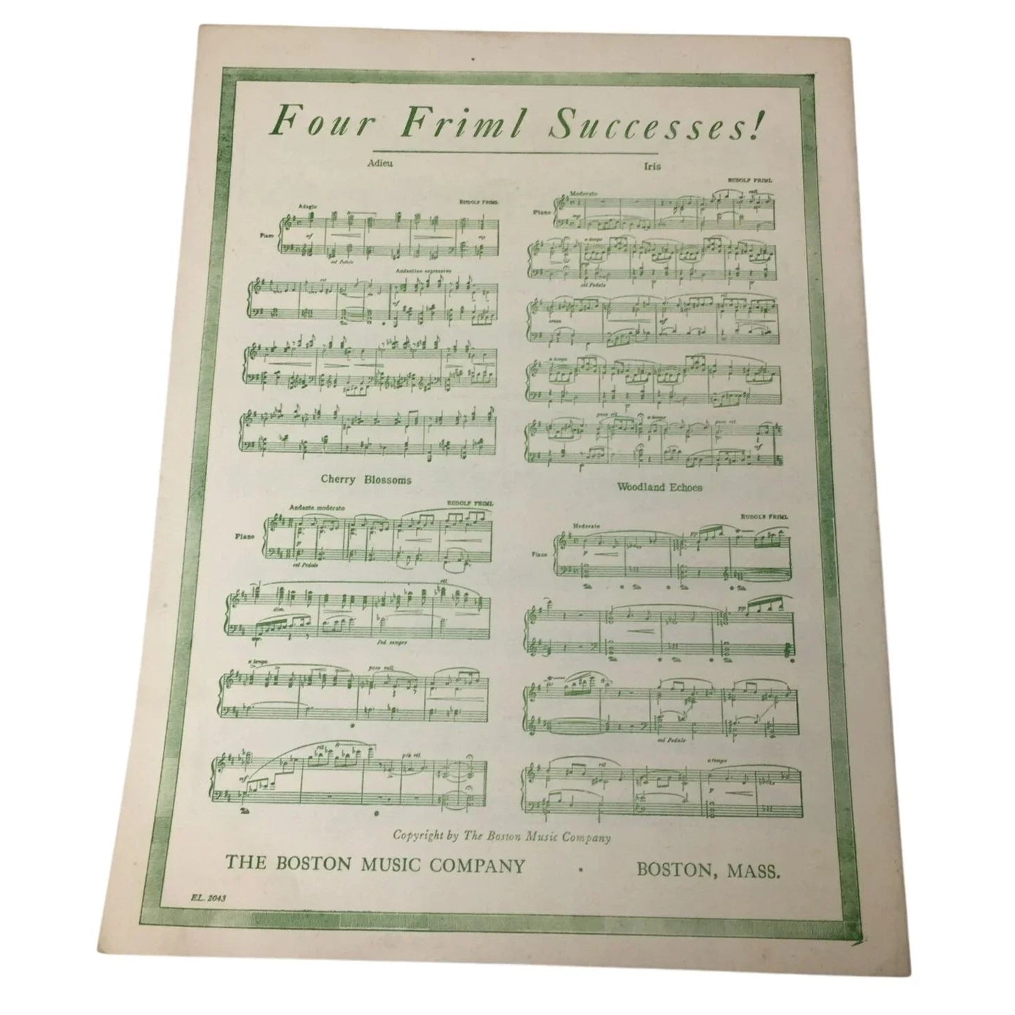 ''Woodland echoes'' Sheet music by Rudolf Friml - A+ Stuff - SHEET MUSIC - A+ Stuff