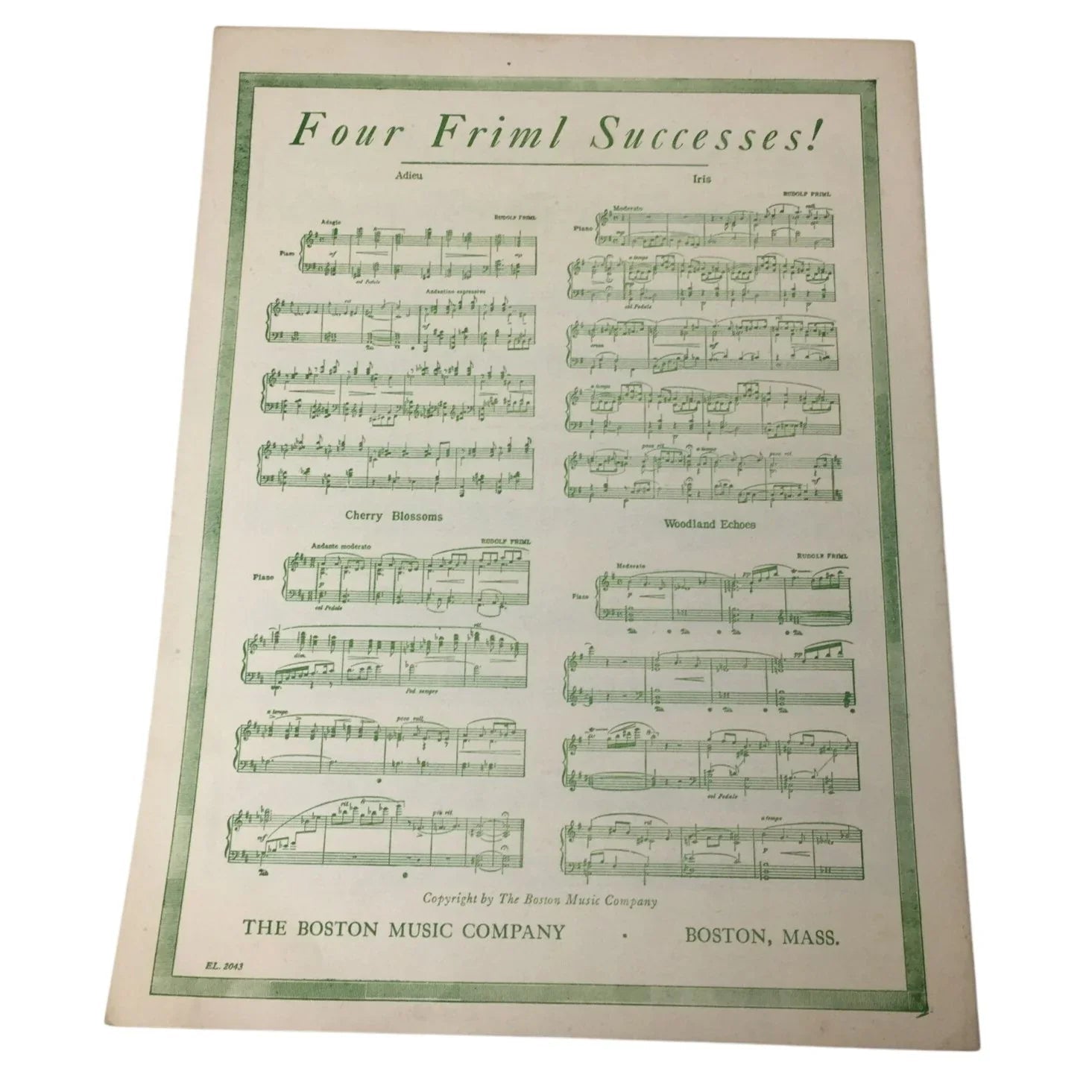 ''Woodland echoes'' Sheet music by Rudolf Friml - A+ Stuff - SHEET MUSIC - A+ Stuff