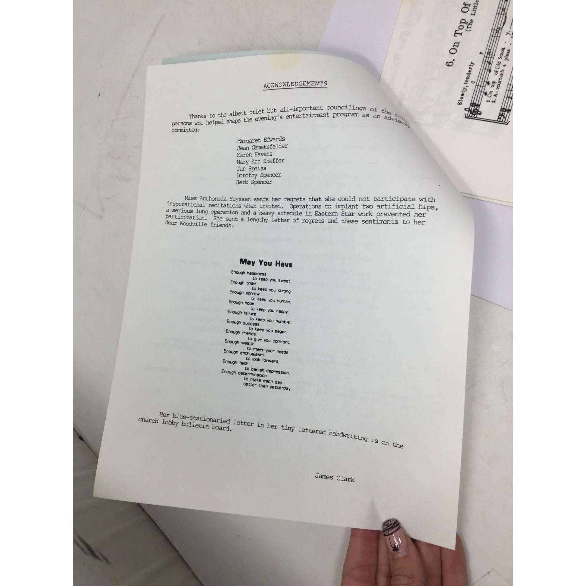 ''Woodville Election Night Supper United Methodist Church'' Sheet Music Pamphlet/Booklet - A+ Stuff - SHEET MUSIC - A+ Stuff