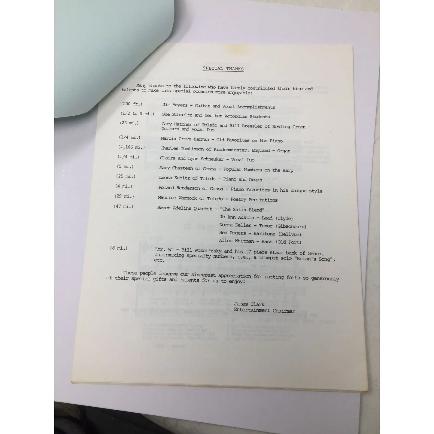 ''Woodville Election Night Supper United Methodist Church'' Sheet Music Pamphlet/Booklet - A+ Stuff - SHEET MUSIC - A+ Stuff