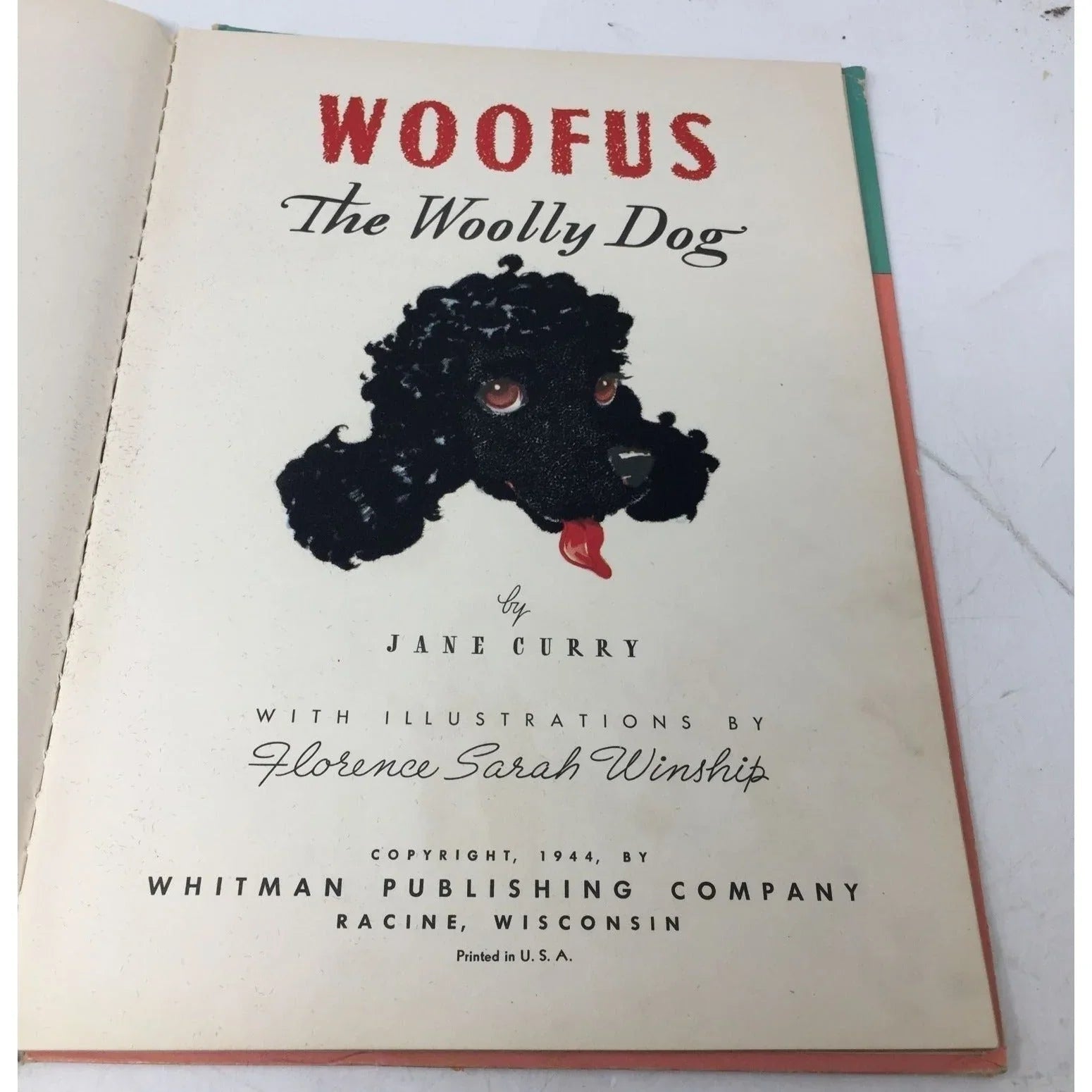 ''Woofus The Wooly Dog'' by Jane Curry Hardcover Vintage Book - A+ Stuff - books - A+ Stuff
