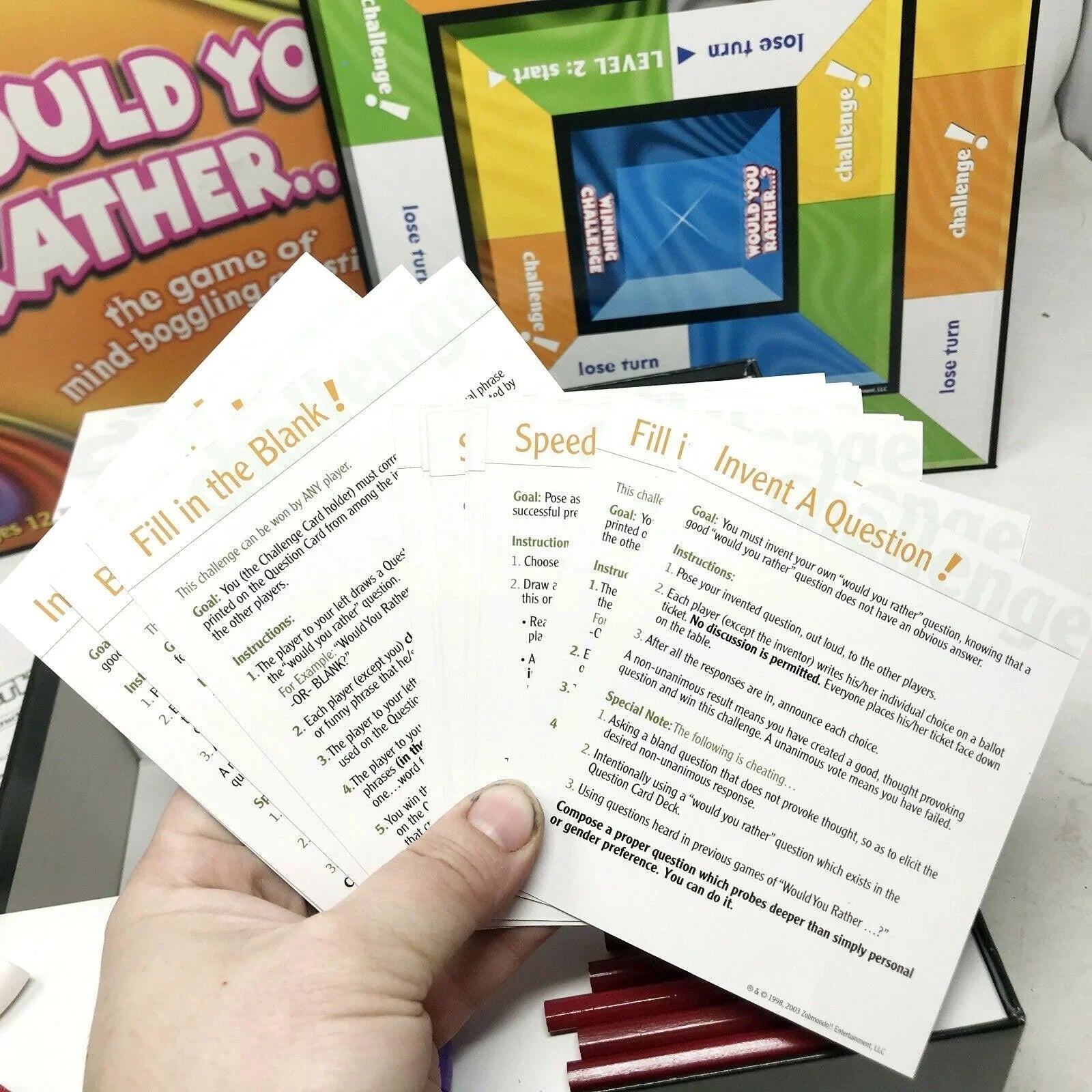 Would You Rather Board Game of Mind Boggling Questions Zobmondo - Zobmondo!! - Board Games - A+ Stuff