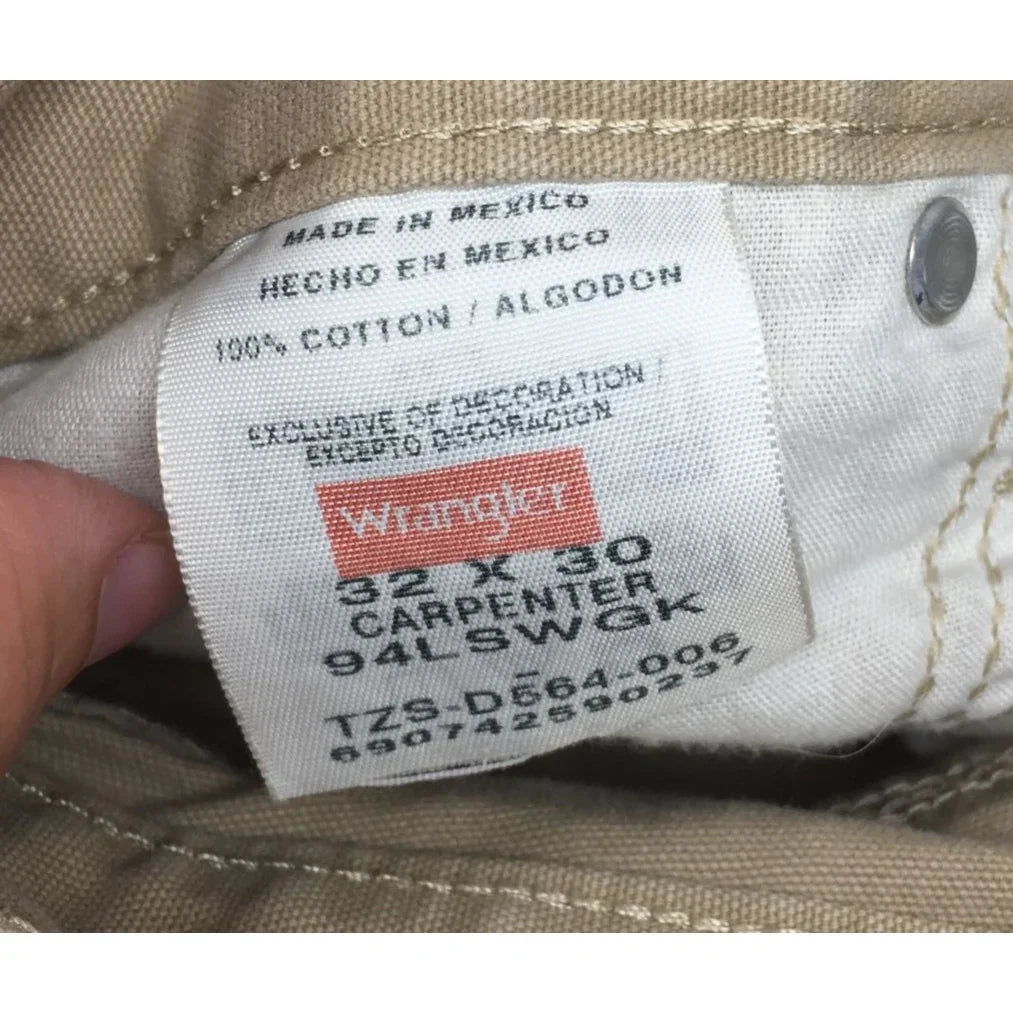 Wrangler Size 32 x 30 Men's Carpenter Work Pants - wrangler - Pants - A+ Stuff