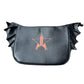 Jeffree Star Batwing Cosmetic Bag - Black with Red Logo and Batwings - Limited Edition - Halloween Bag