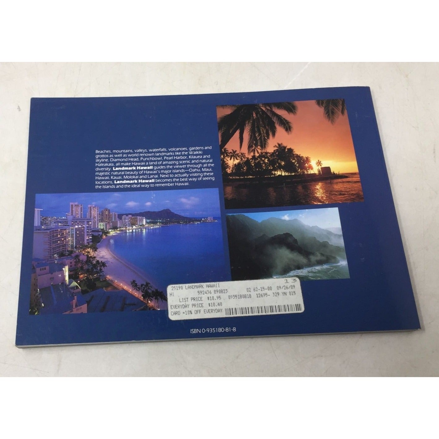 Landmark Hawaii: Sites and Sights of the Islands" unbranded  A+ Stuff books