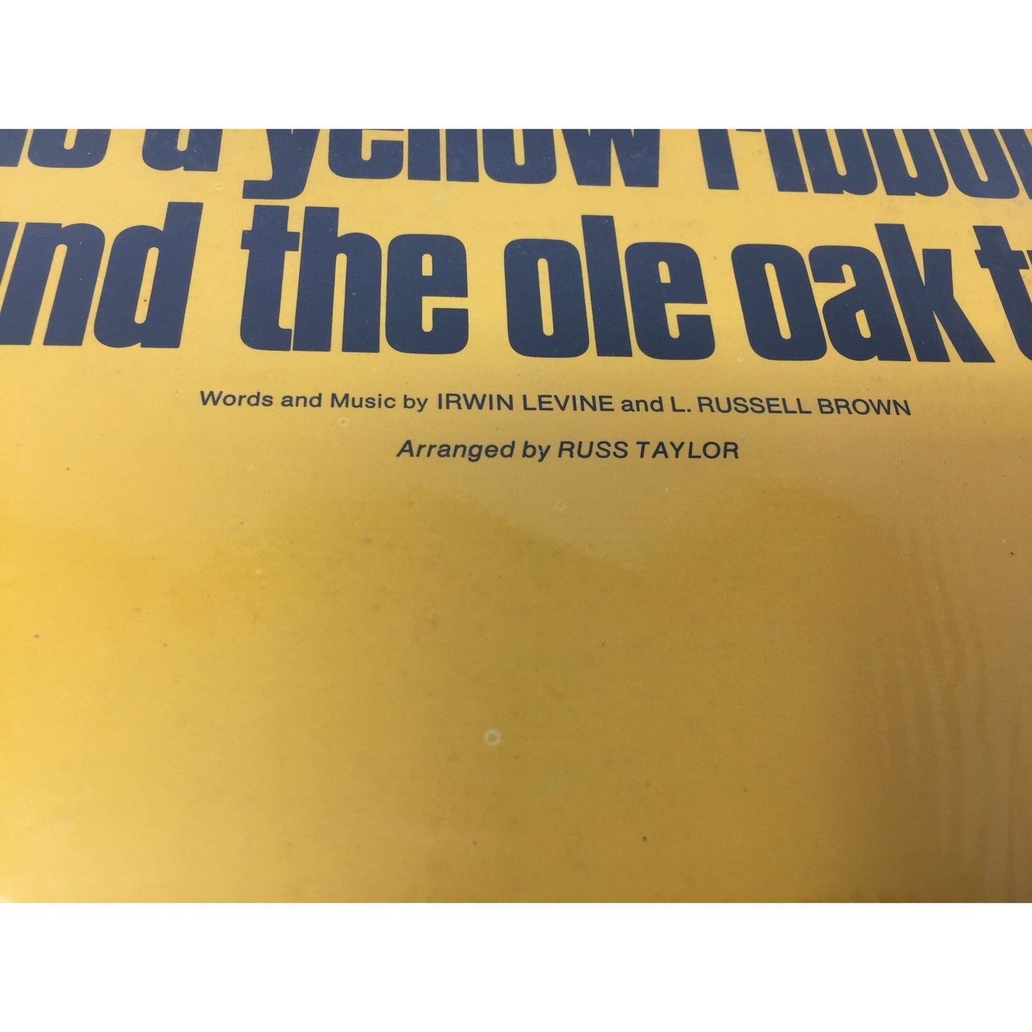 Vintage 1973 "Tie a Yellow Ribbon Round the Ole Oak Tree" Sheet Music