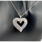 Stunning 1 Carat Baguette Diamond Heart Pendant