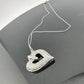 Stunning 1 Carat Baguette Diamond Heart Pendant