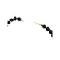 Women's Black Beaded Necklace with Gold Tone Clasp