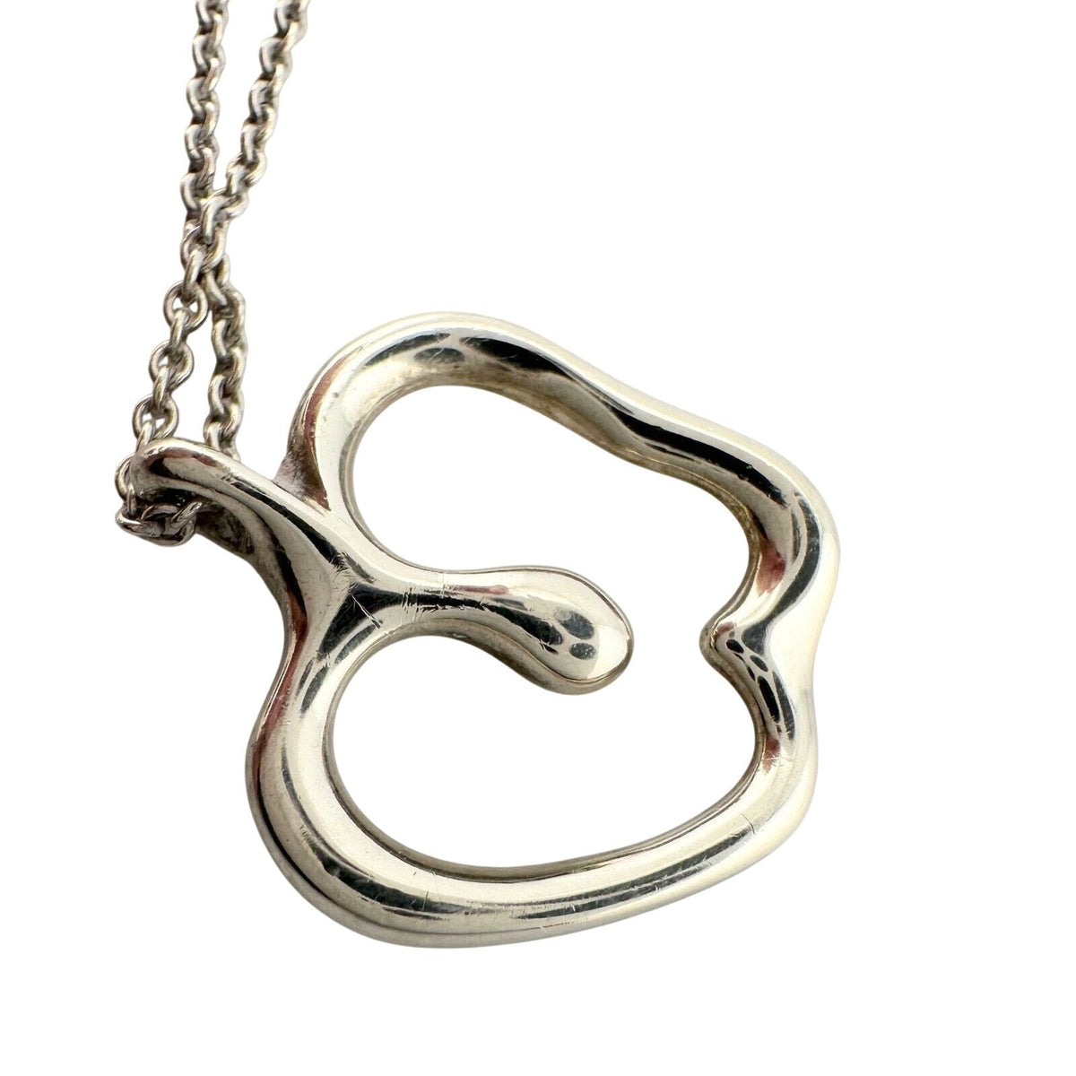 Tiffany & Co Vintage Apple Necklace in Sterling Silver 16" Chain A+ Stuff  A+ Stuff