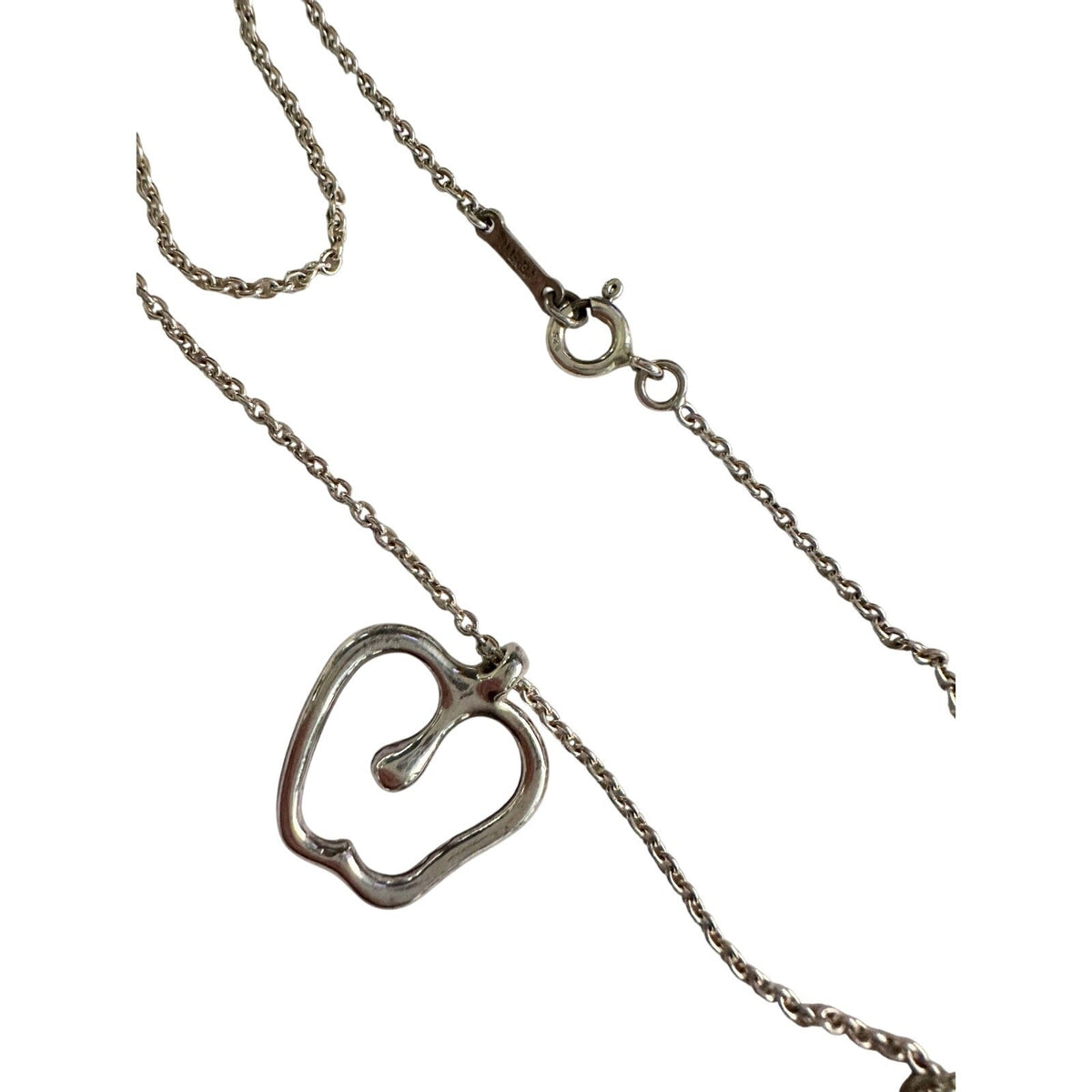 Tiffany & Co Vintage Apple Necklace in Sterling Silver 16" Chain A+ Stuff  A+ Stuff