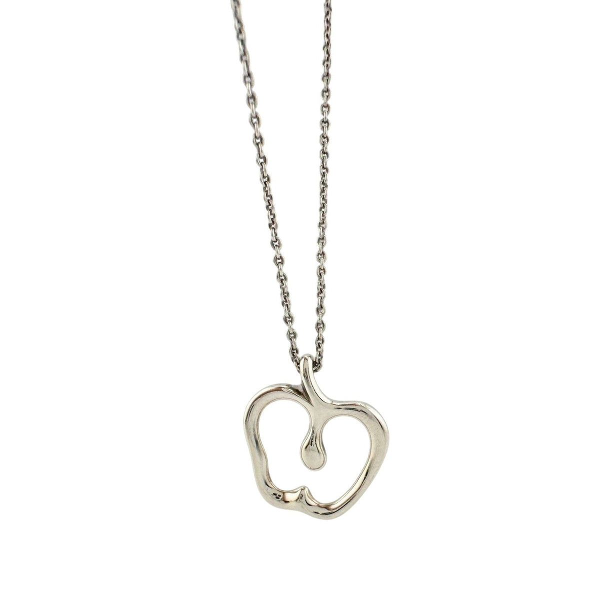 Tiffany & Co Vintage Apple Necklace in Sterling Silver 16" Chain A+ Stuff  A+ Stuff