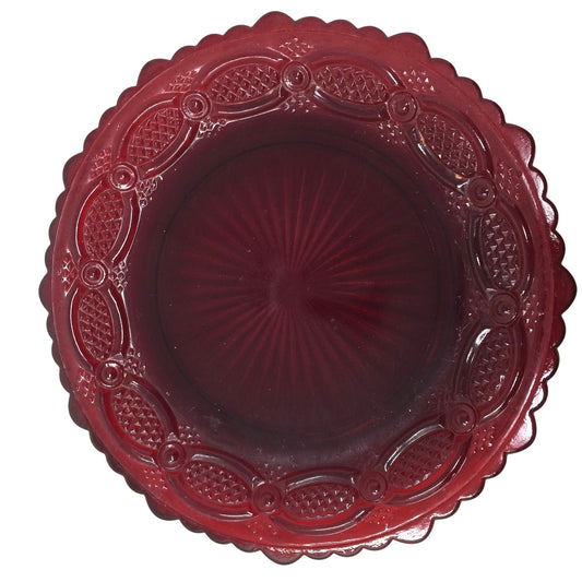 Vintage Avon 1876 Cape Cod Ruby Red Rimmed Salad / Dessert Plate (7.25") Avon  A+ Stuff Drinking, Dining & More