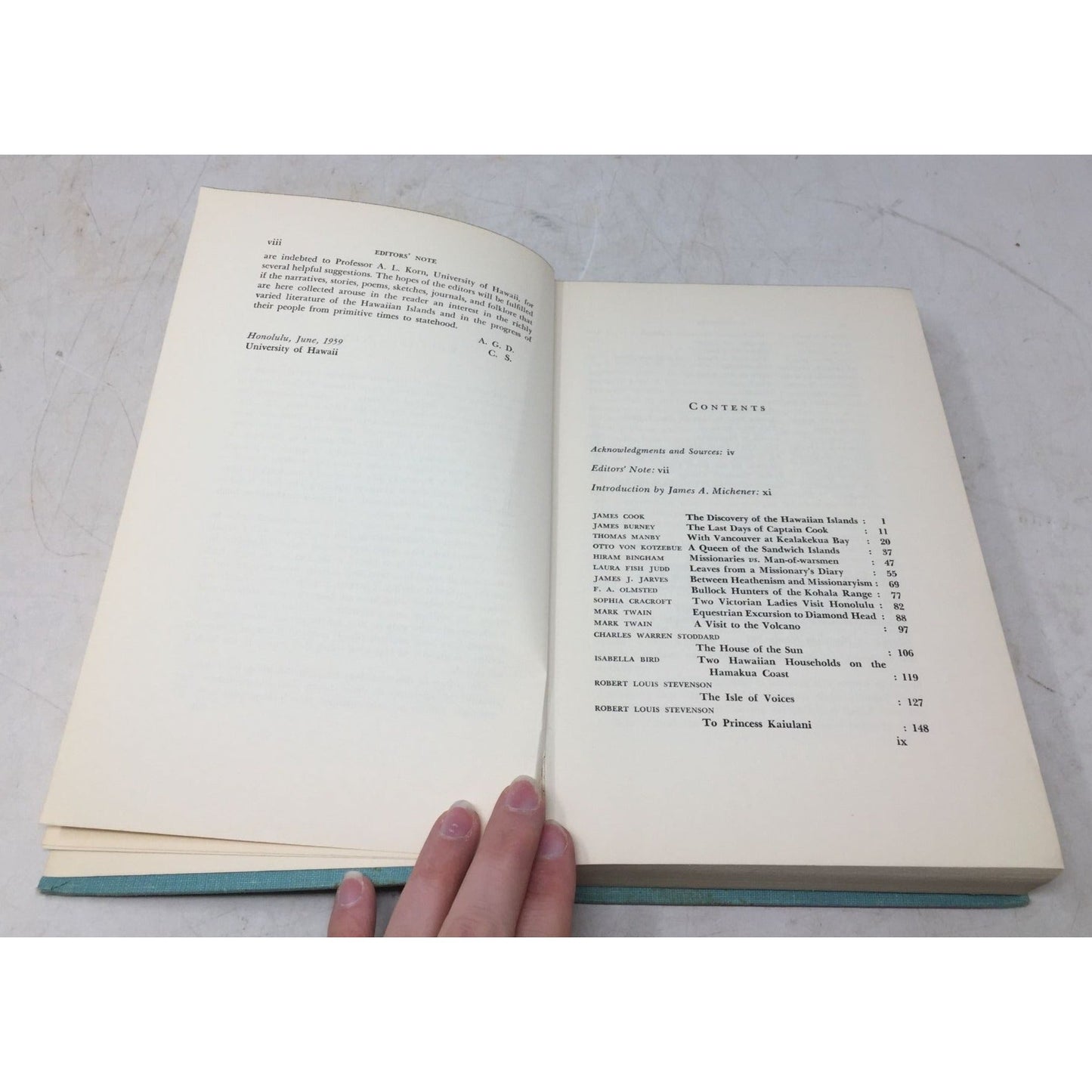 Vintage Hardcover Book Titled "A Hawaiian Reader" by . A Grove Day and Carl Stroven unbranded  A+ Stuff Sheet Music