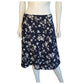 Christopher & Banks Womens Size 6 Blue Calf-Length Skirt with White Floral Pattern Size 6 Christopher & Banks